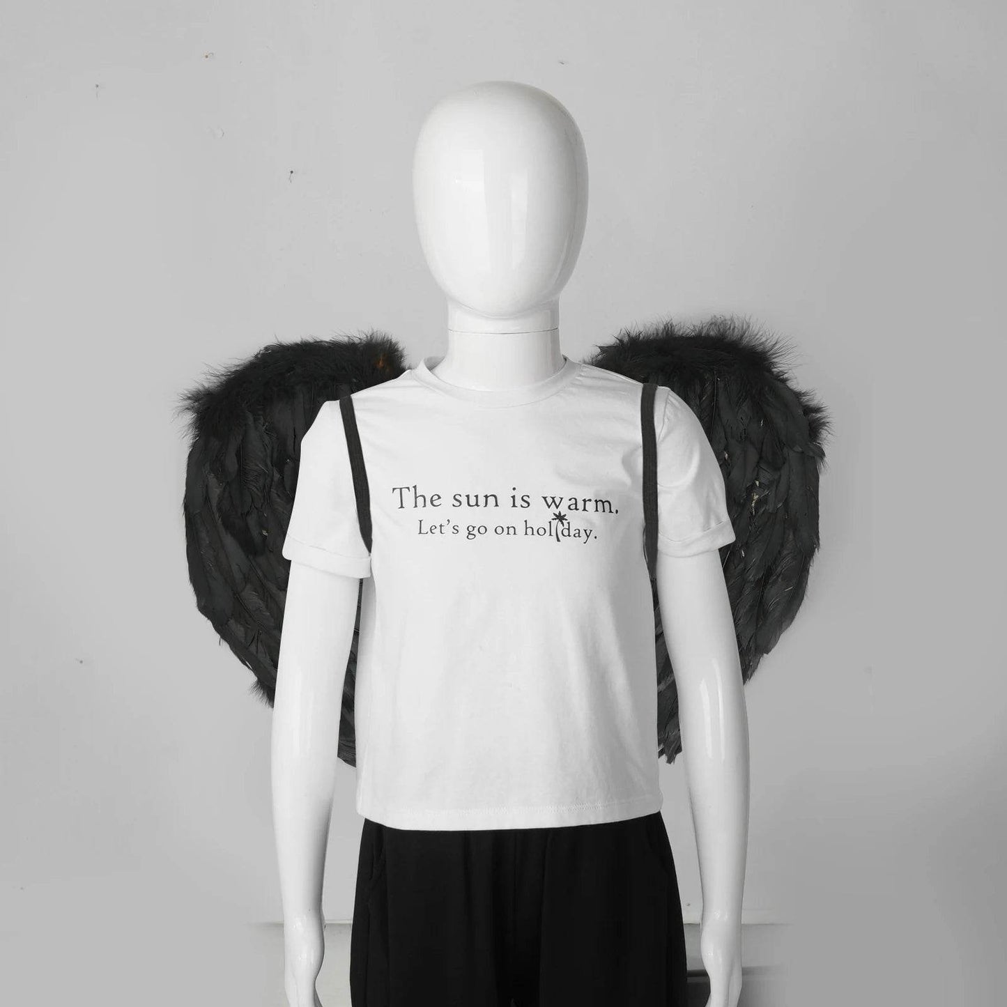 Celestial Black & White Angel Wings for Halloween & Stage Performances - ToylandEU
