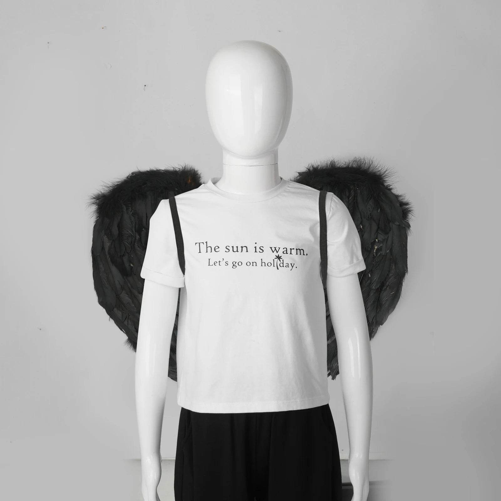 Celestial Black & White Angel Wings for Halloween & Stage Performances - ToylandEU