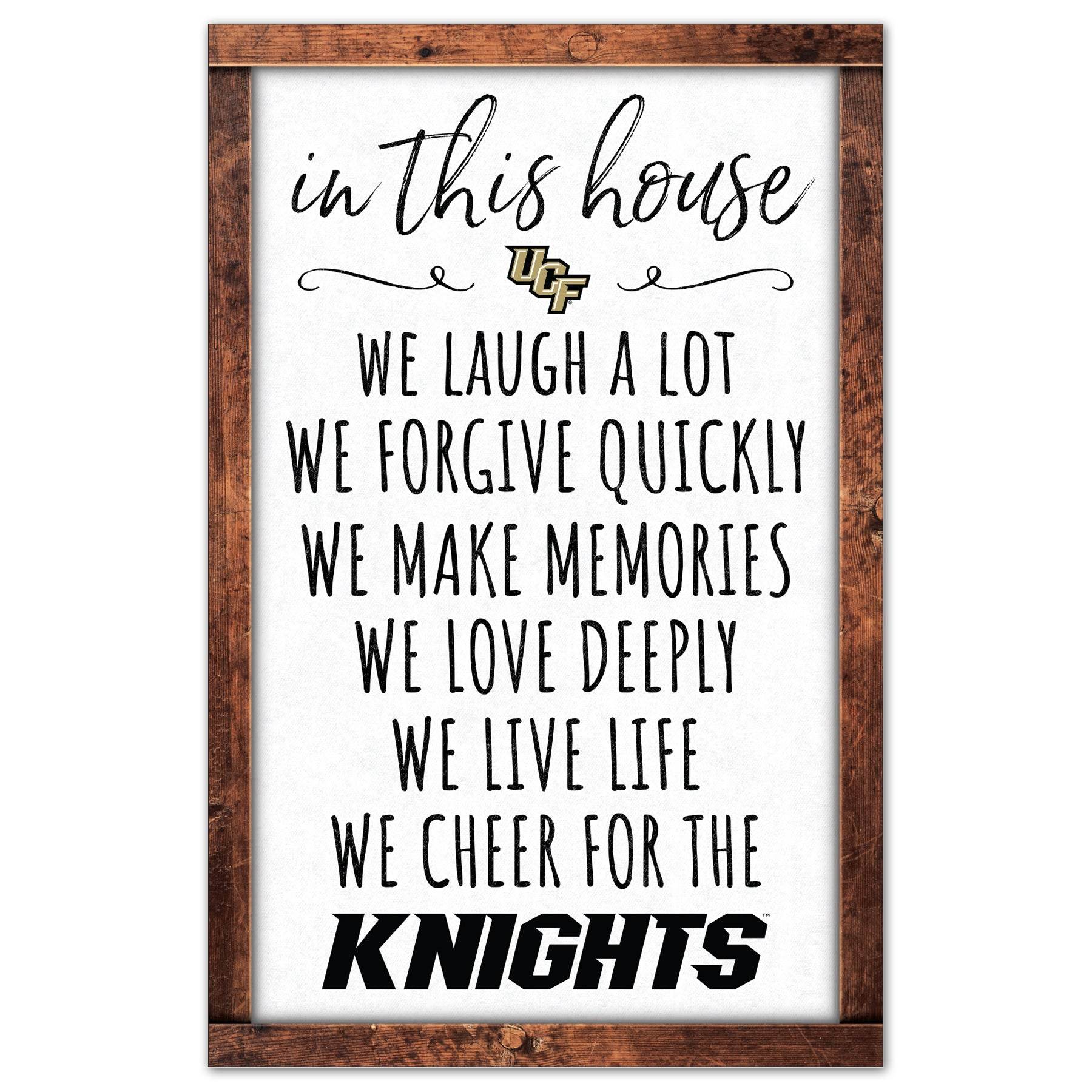 Central Florida Knights Sign 11x17 Wood In This House - ToylandEU
