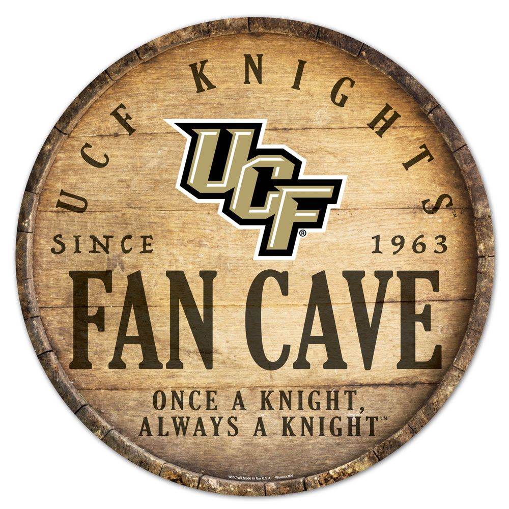 Central Florida Knights Wood Sign 14 Inch Round Barrel Top - ToylandEU