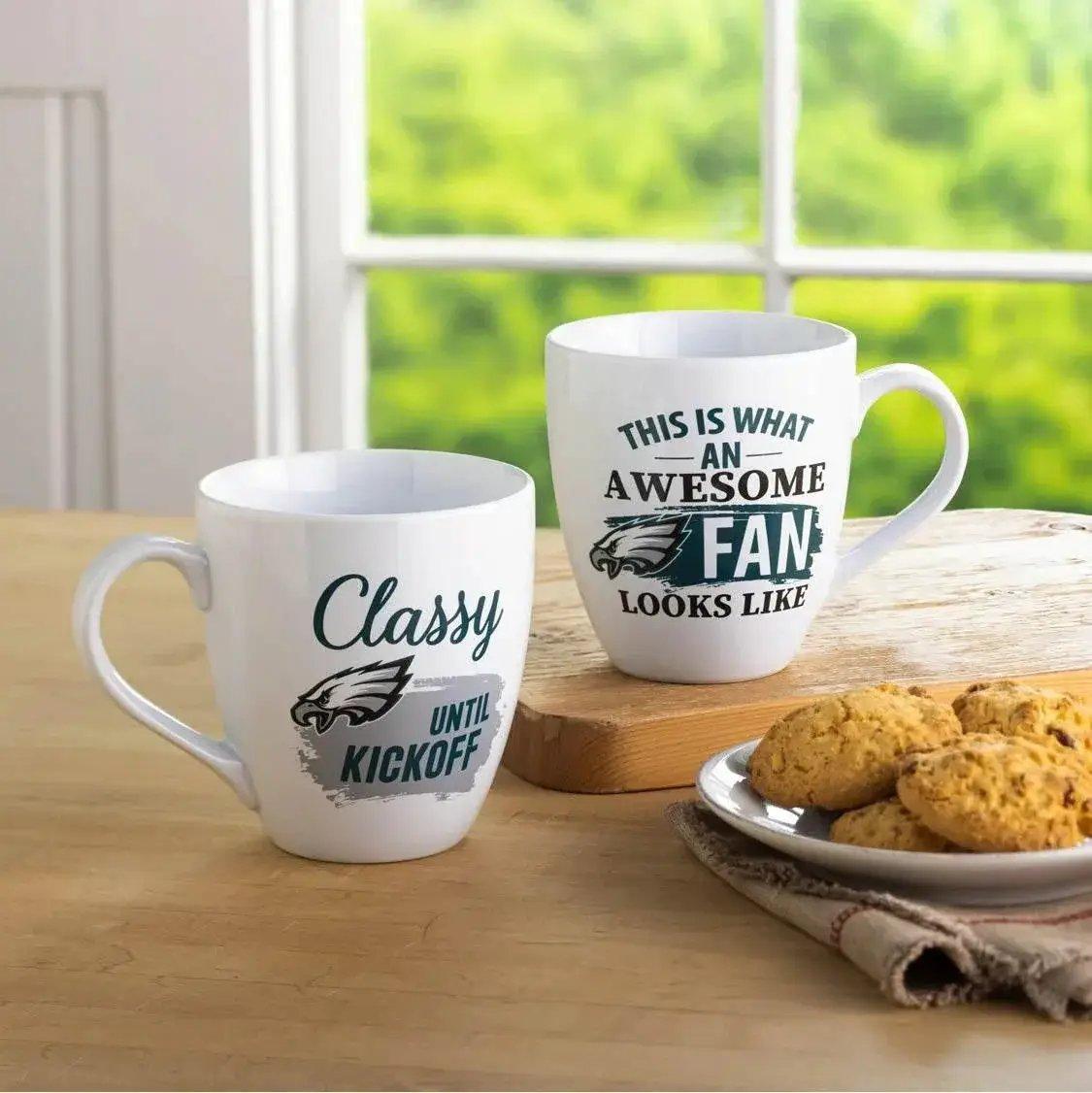  Philadelphia Eagles 17oz Ceramic Mug Set Gift Box 2 Piece -  ToylandEU™