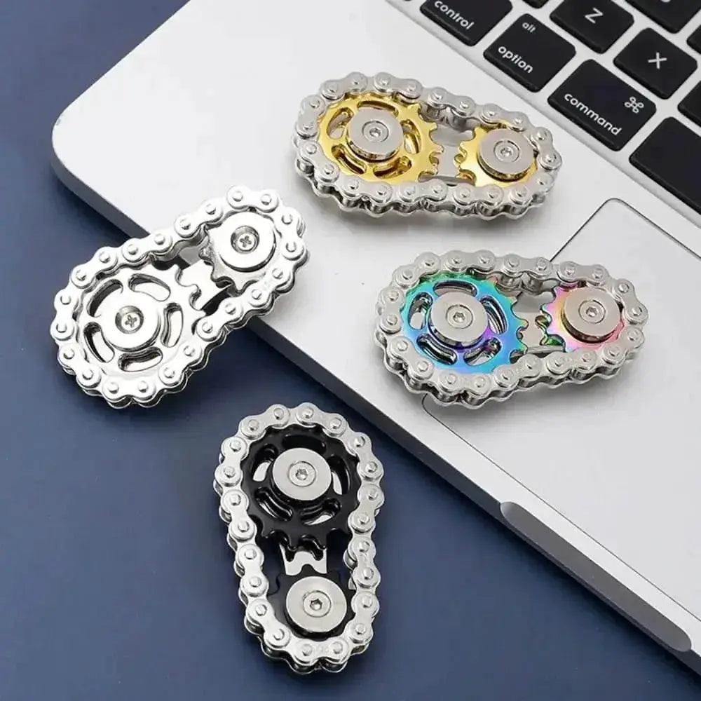  Chains Gear Fidget Spinner Gyroscope Metal Spinning Top -  ToylandEU™