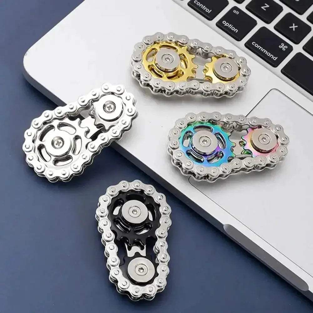  Chains Gear Fidget Spinner Gyroscope Metal Spinning Top -  ToylandEU™