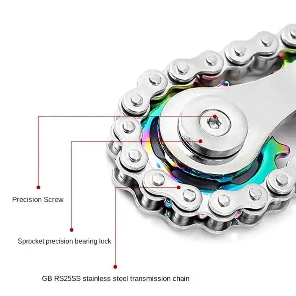  Chains Gear Fidget Spinner Gyroscope Metal Spinning Top -  ToylandEU™
