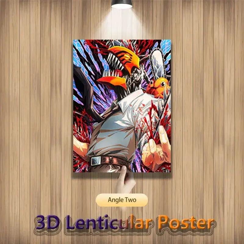  Chainsaw Man 3D Lenticular Poster Dynamic Transformation -  ToylandEU™