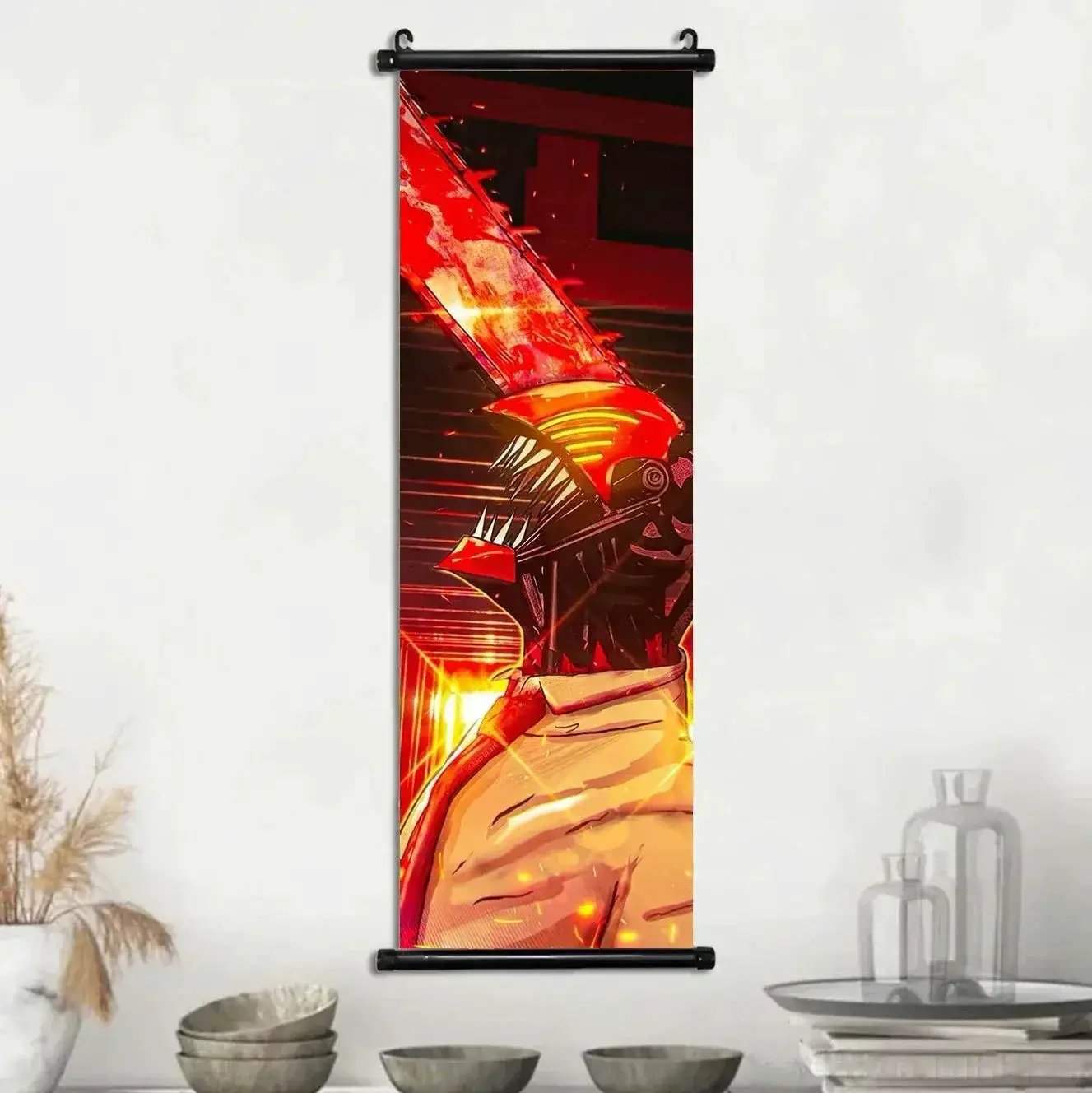 Chainsaw Man Canvas Scrolls Wall Art For Dynamic Anime Decor - ToylandEU