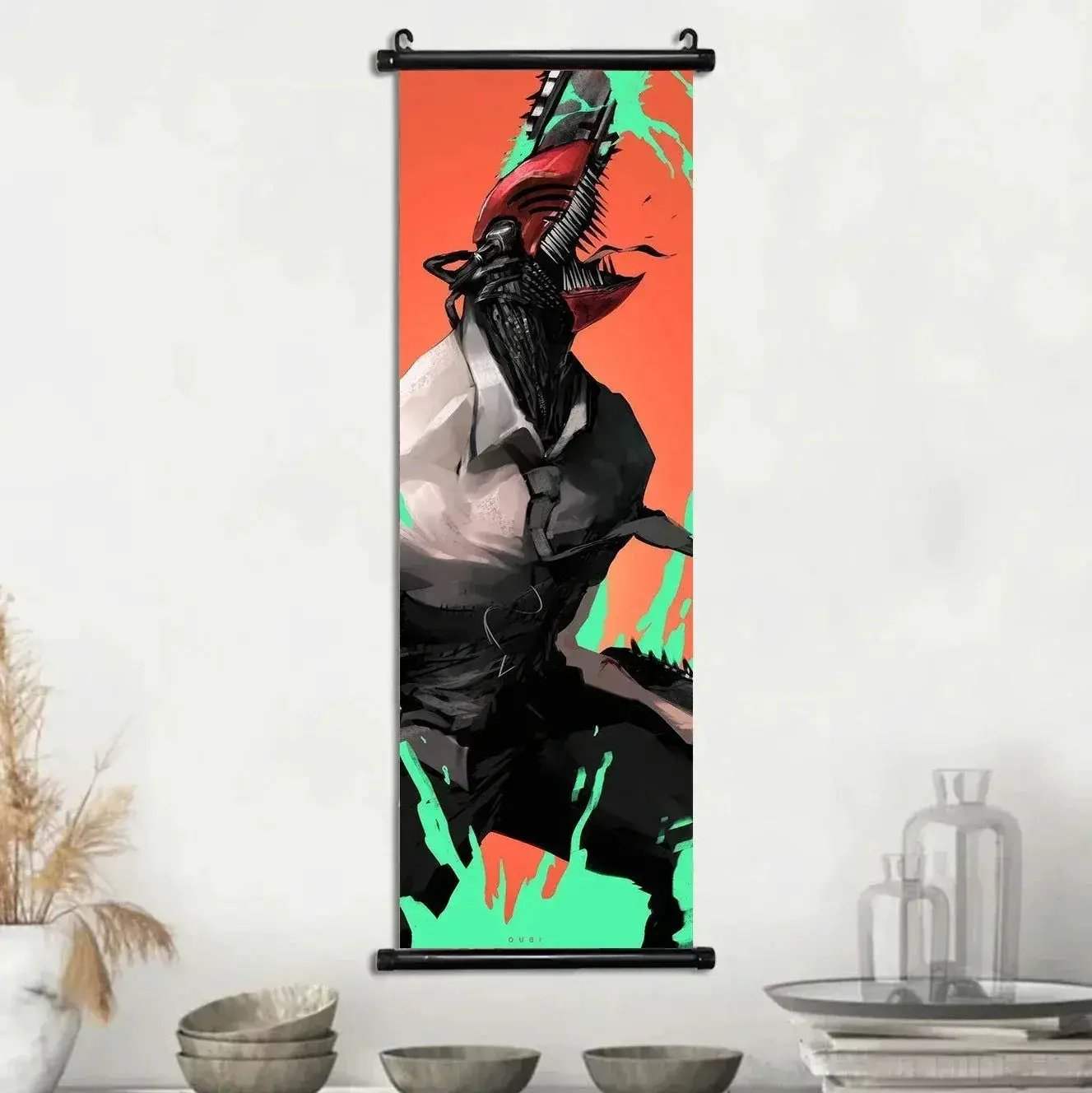 Chainsaw Man Canvas Scrolls Wall Art For Dynamic Anime Decor - ToylandEU