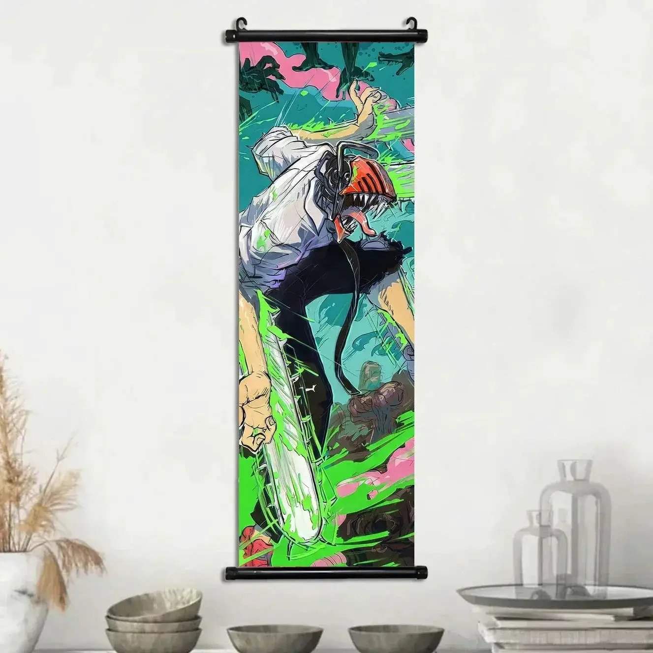Chainsaw Man Canvas Scrolls Wall Art For Dynamic Anime Decor - ToylandEU