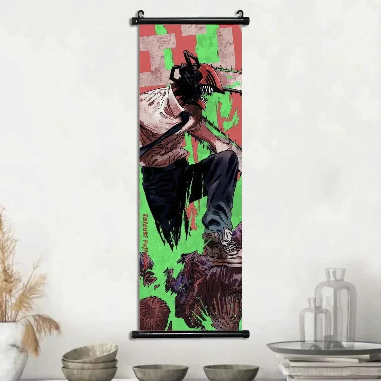 Chainsaw Man Canvas Scrolls Wall Art For Dynamic Anime Decor - ToylandEU
