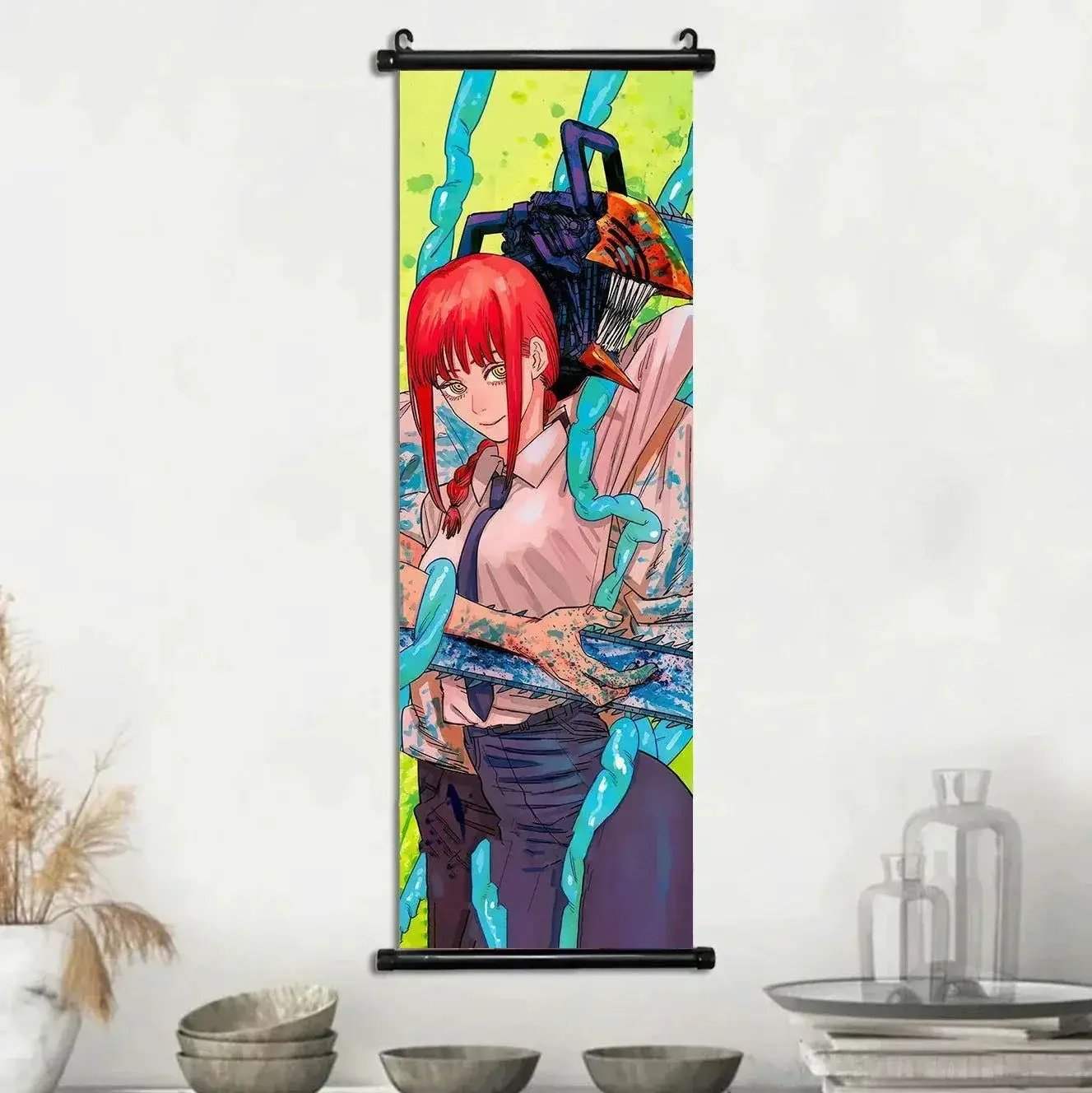 Chainsaw Man Canvas Scrolls Wall Art For Dynamic Anime Decor - ToylandEU