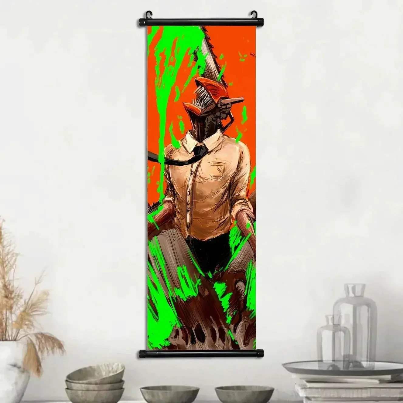Chainsaw Man Canvas Scrolls Wall Art For Dynamic Anime Decor - ToylandEU