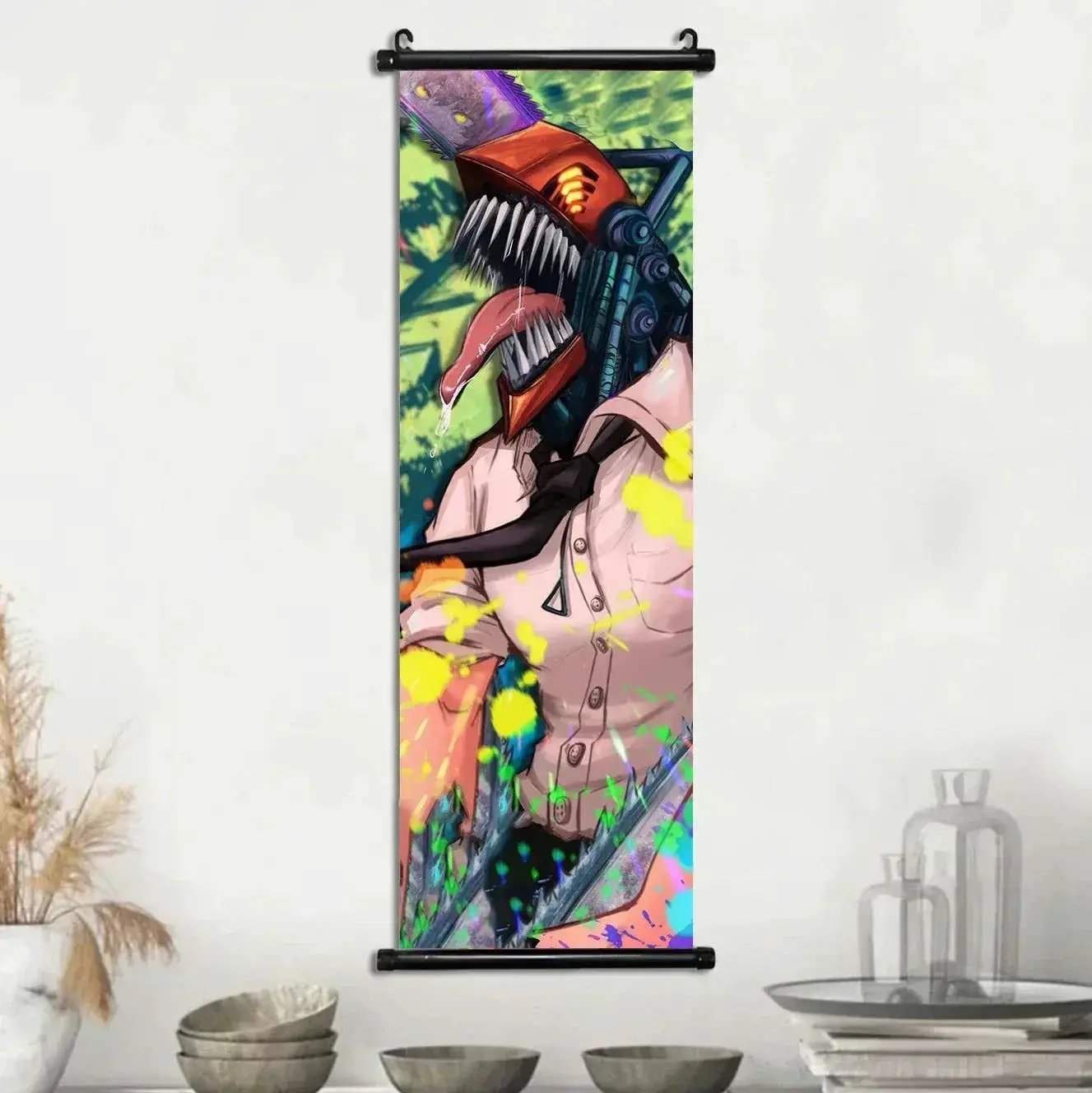 Chainsaw Man Canvas Scrolls Wall Art For Dynamic Anime Decor - ToylandEU