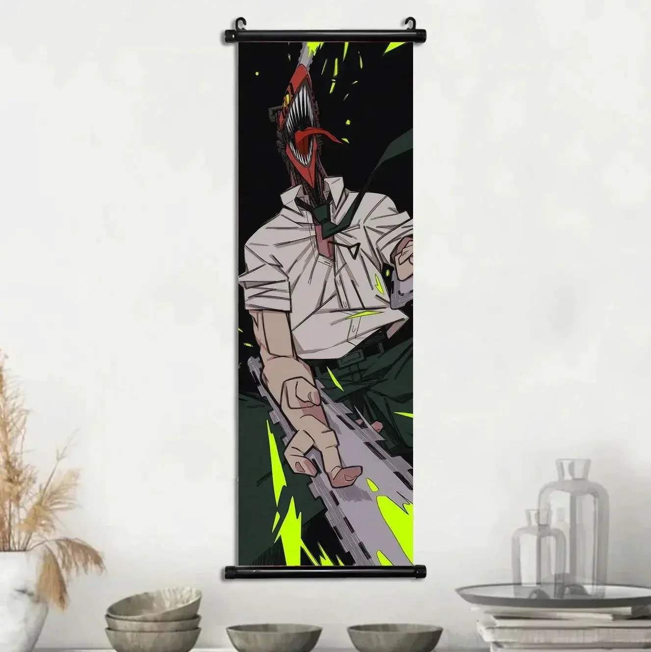 Chainsaw Man Canvas Scrolls Wall Art For Dynamic Anime Decor - ToylandEU