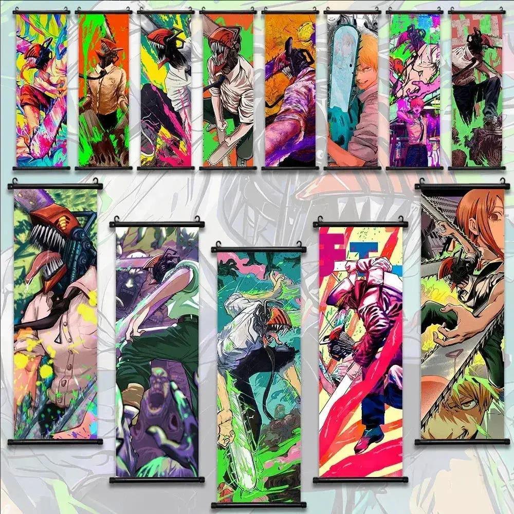  Chainsaw Man Canvas Scrolls Vivid Wall Art Anime Decor -  ToylandEU™