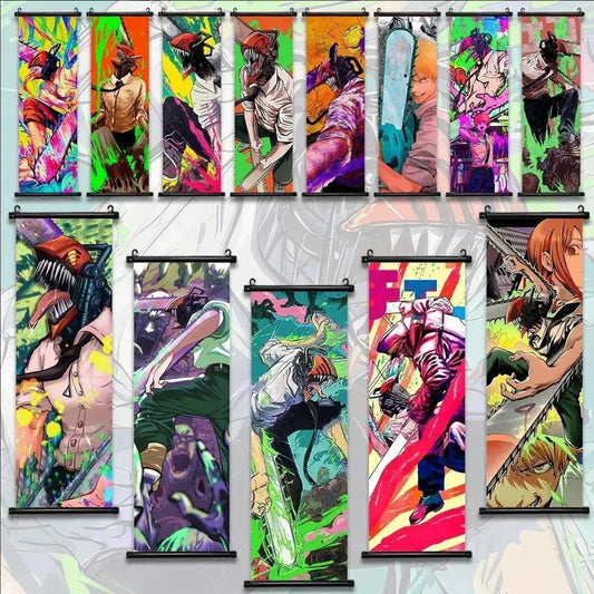  Chainsaw Man Canvas Scrolls Vivid Wall Art Anime Decor -  ToylandEU™