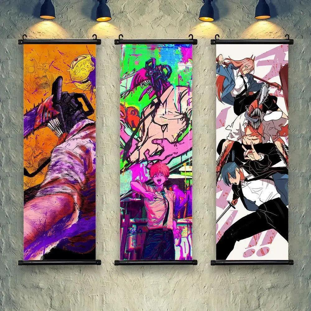  Chainsaw Man Canvas Scrolls Vivid Wall Art Anime Decor -  ToylandEU™