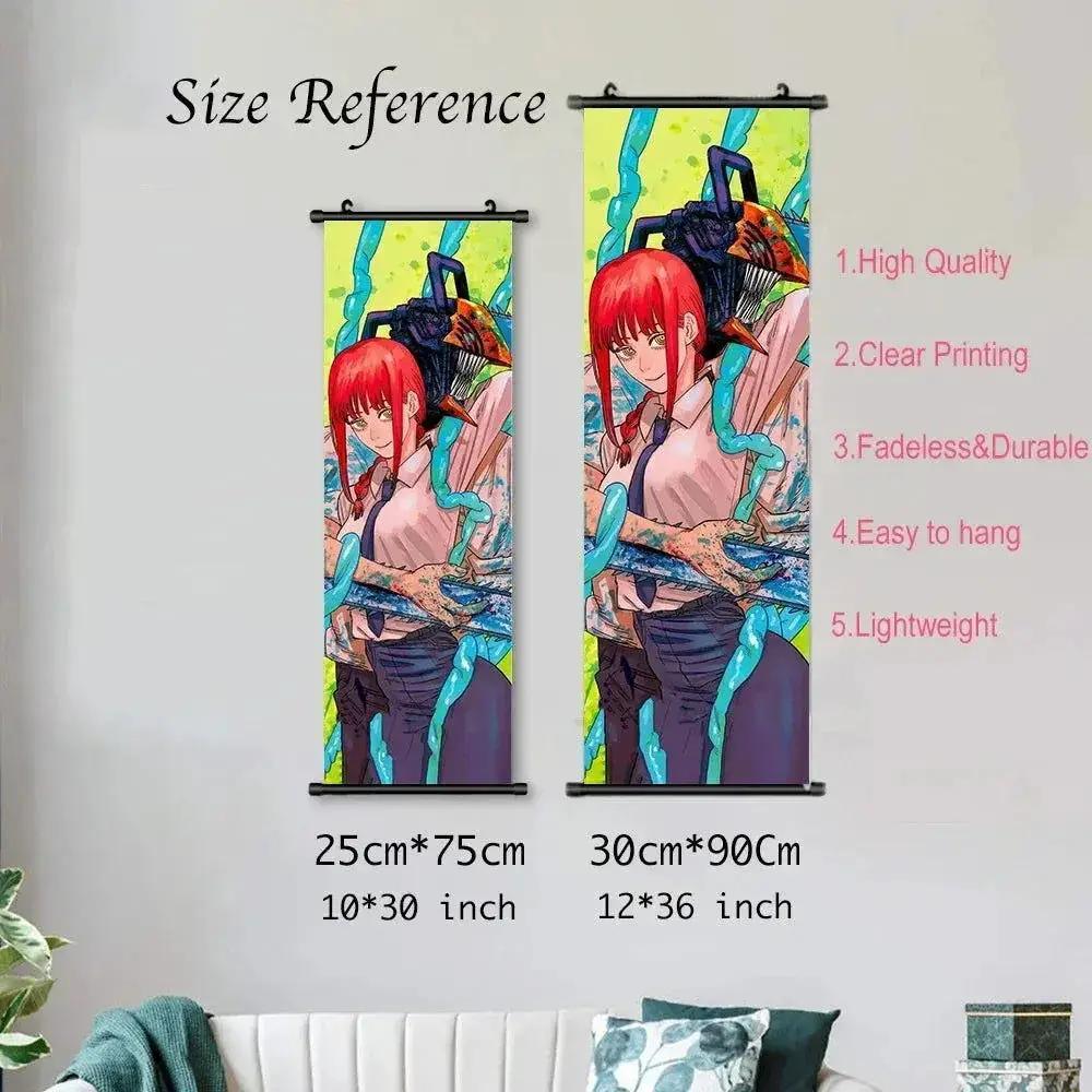  Chainsaw Man Canvas Scrolls Vivid Wall Art Anime Decor -  ToylandEU™