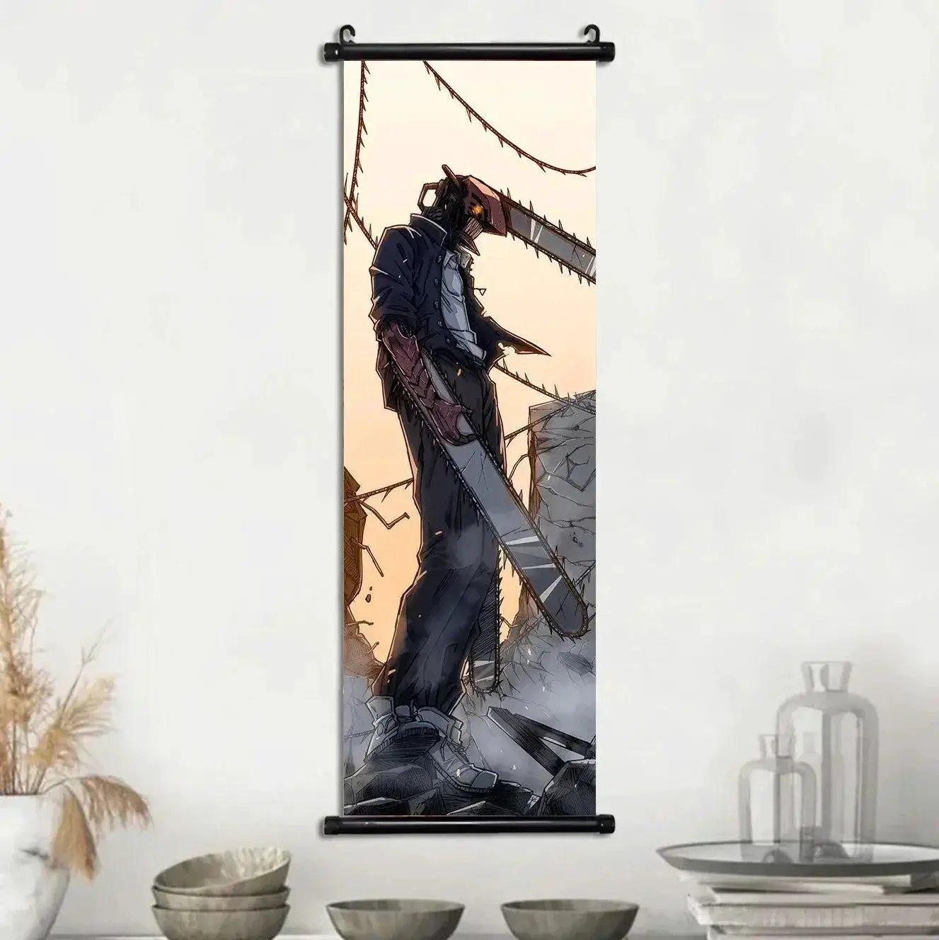  Chainsaw Man Canvas Scrolls Vivid Wall Art Anime Decor -  ToylandEU™