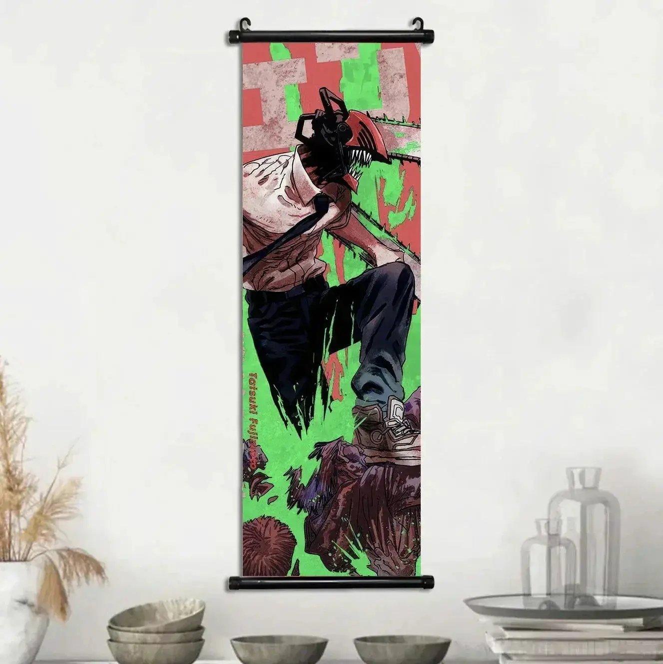  Chainsaw Man Canvas Scrolls Vivid Wall Art Anime Decor -  ToylandEU™
