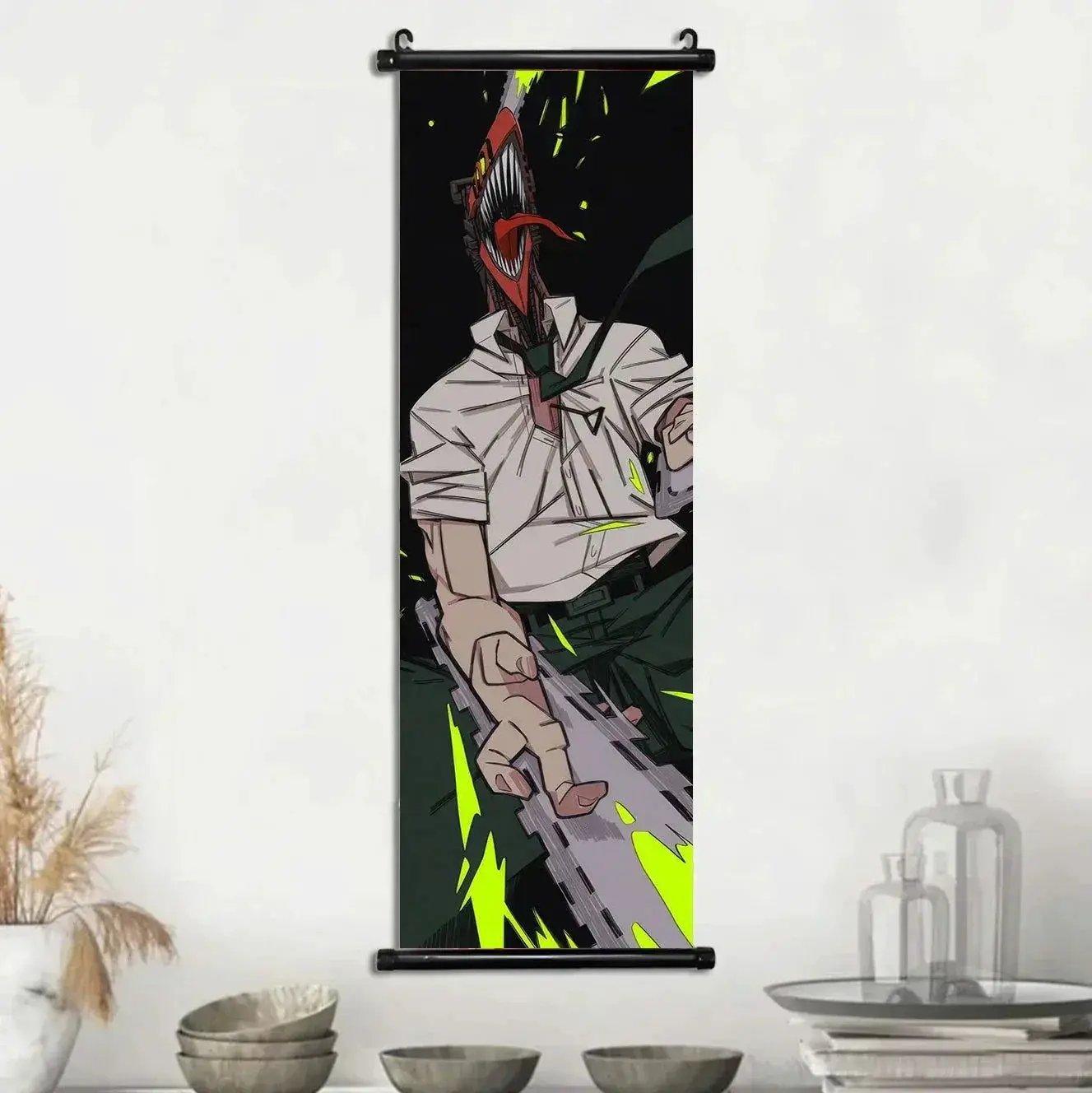  Chainsaw Man Canvas Scrolls Vivid Wall Art Anime Decor -  ToylandEU™