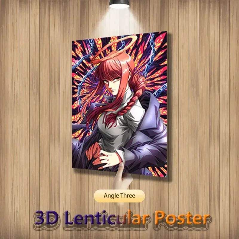 Chainsaw Man 3D Lenticular Poster Wall Art With Dynamic Transformation - ToylandEU