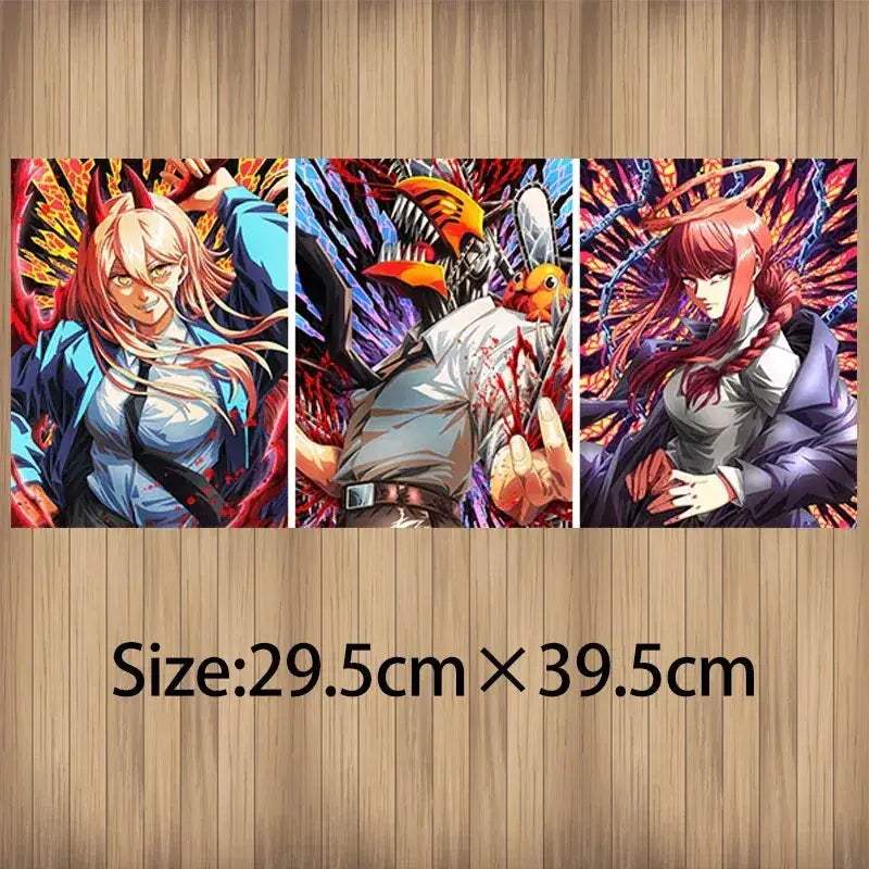 Chainsaw Man 3D Lenticular Poster Wall Art With Dynamic Transformation - ToylandEU