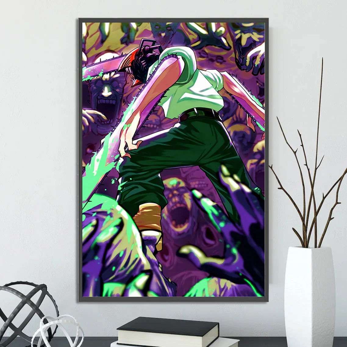  Chainsaw Man Self Adhesive Poster Wall Art 