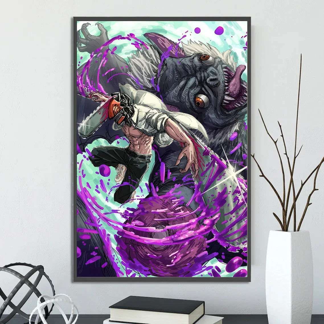  Chainsaw Man Self Adhesive Poster Wall Art 