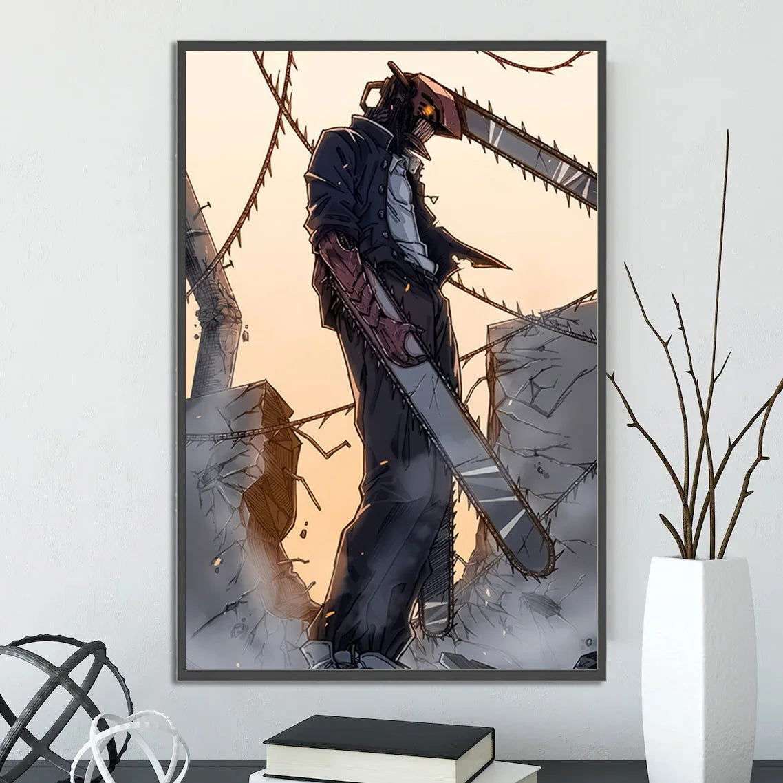  Chainsaw Man Self Adhesive Poster Wall Art 