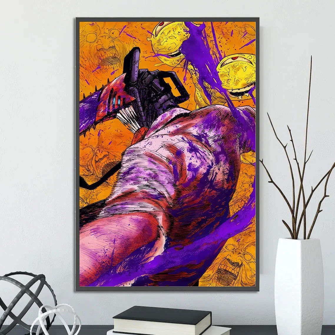  Chainsaw Man Self Adhesive Poster Wall Art 