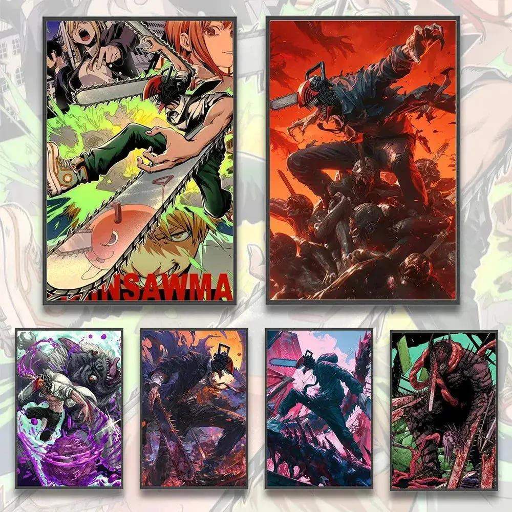 Chainsaw Man Self Adhesive Poster Wall Art For Bedrooms - ToylandEU