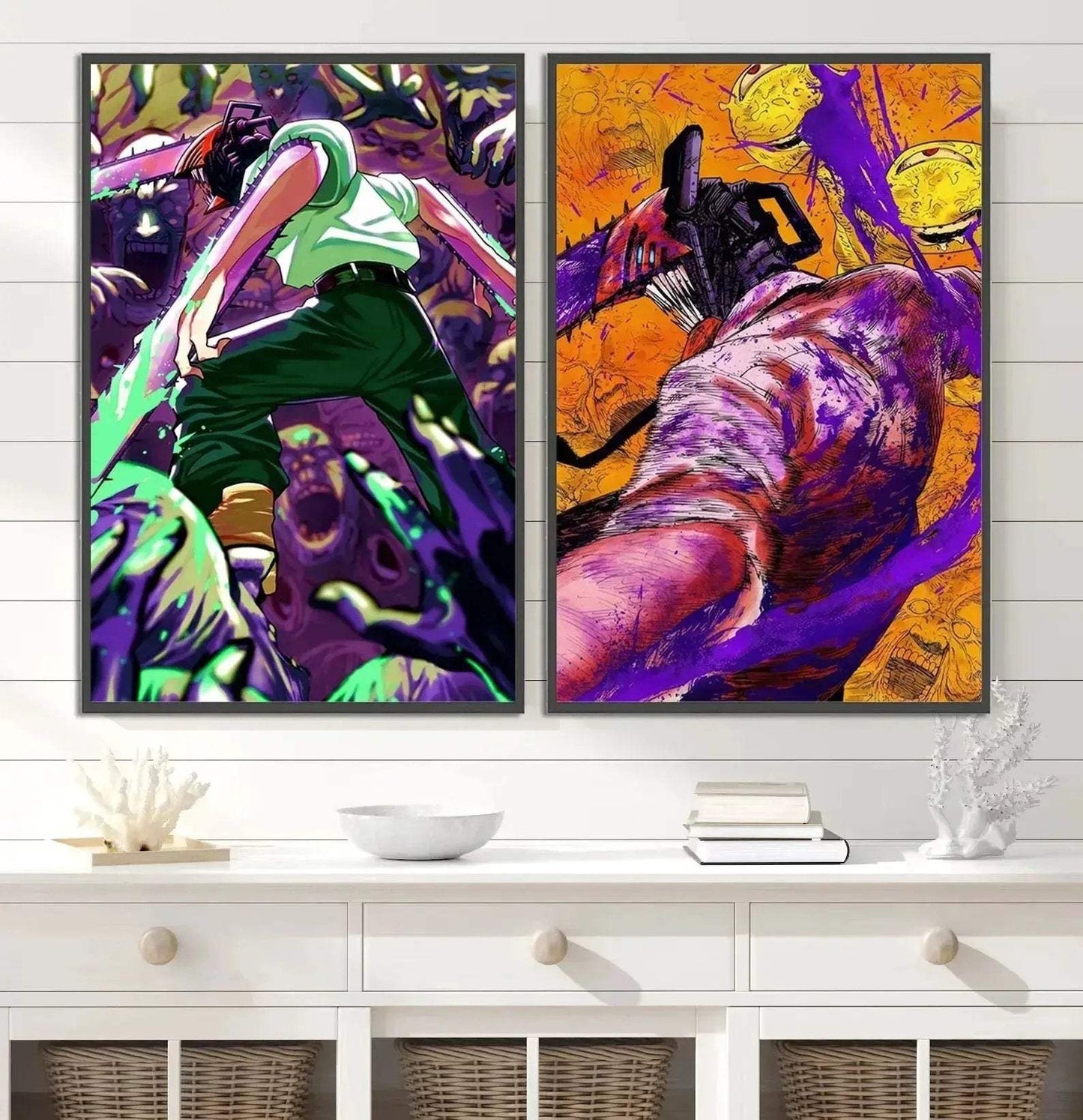 Chainsaw Man Self Adhesive Poster Wall Art For Bedrooms - ToylandEU