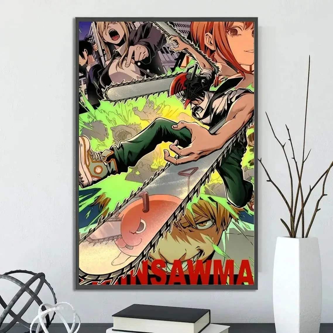 Chainsaw Man Self Adhesive Poster Wall Art For Bedrooms - ToylandEU