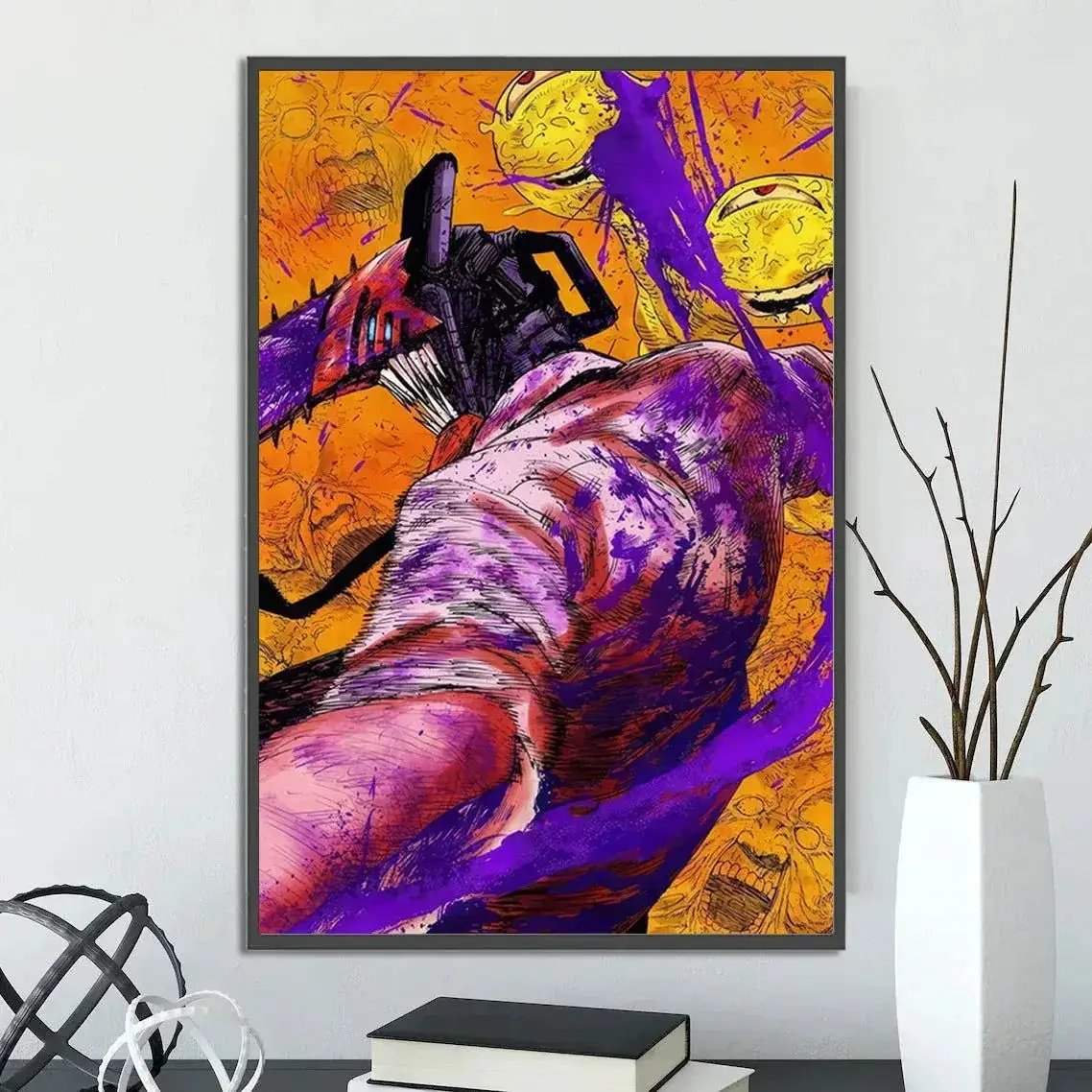 Chainsaw Man Self Adhesive Poster Wall Art For Bedrooms - ToylandEU