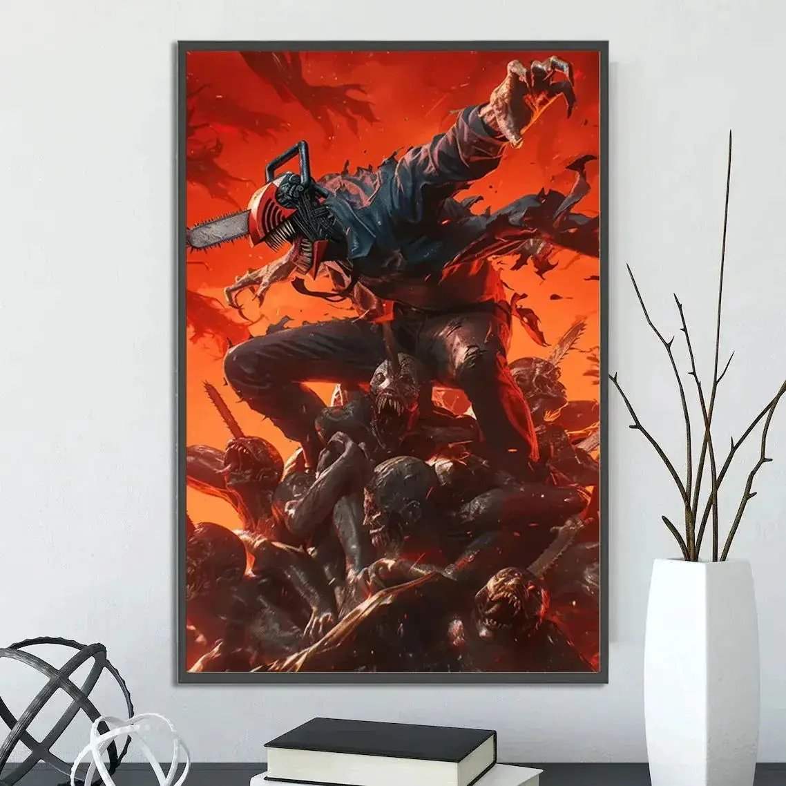 Chainsaw Man Self Adhesive Poster Wall Art For Bedrooms - ToylandEU