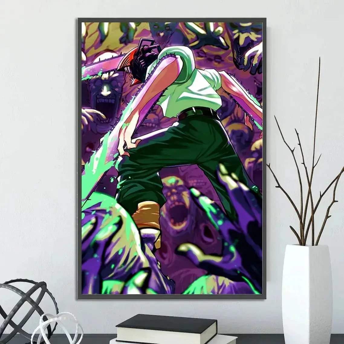 Chainsaw Man Self Adhesive Poster Wall Art For Bedrooms - ToylandEU