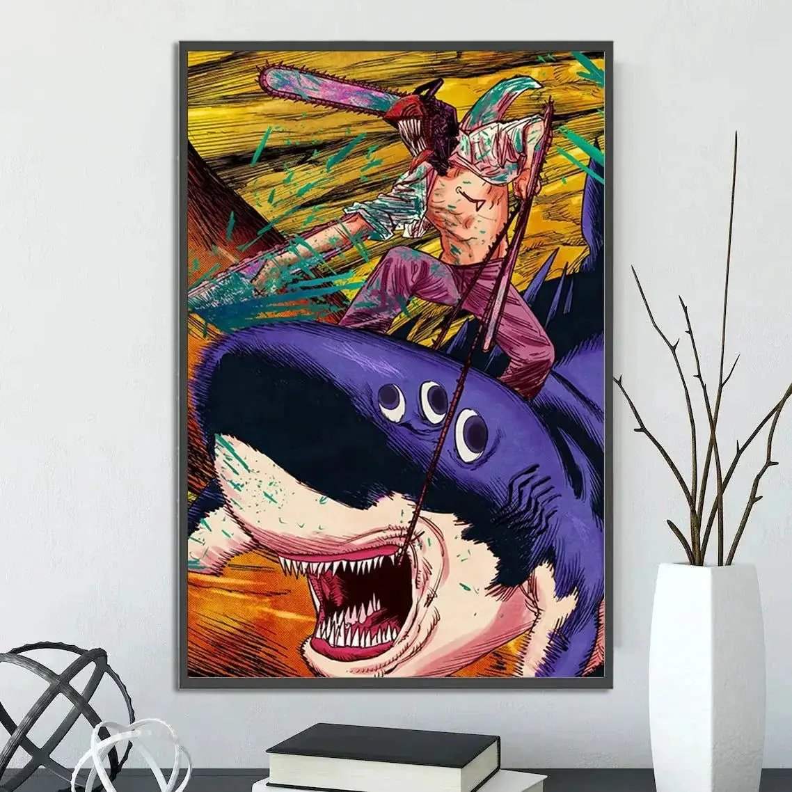 Chainsaw Man Self Adhesive Poster Wall Art For Bedrooms - ToylandEU