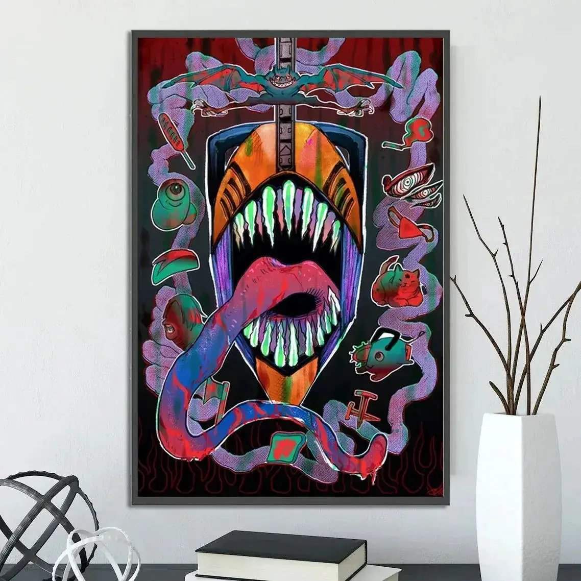 Chainsaw Man Self Adhesive Poster Wall Art For Bedrooms - ToylandEU