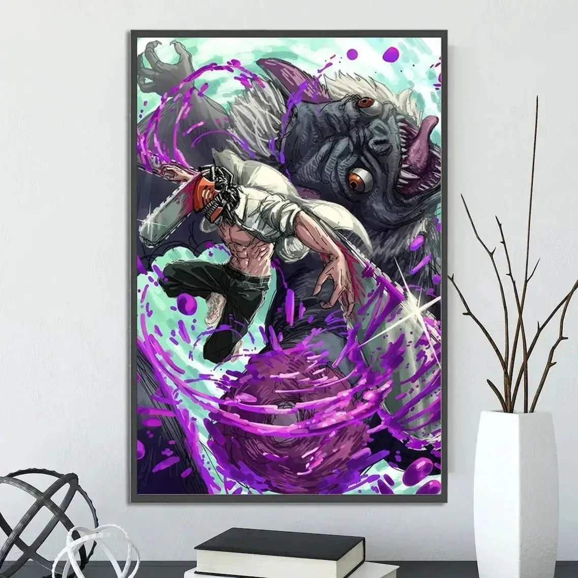 Chainsaw Man Self Adhesive Poster Wall Art For Bedrooms - ToylandEU
