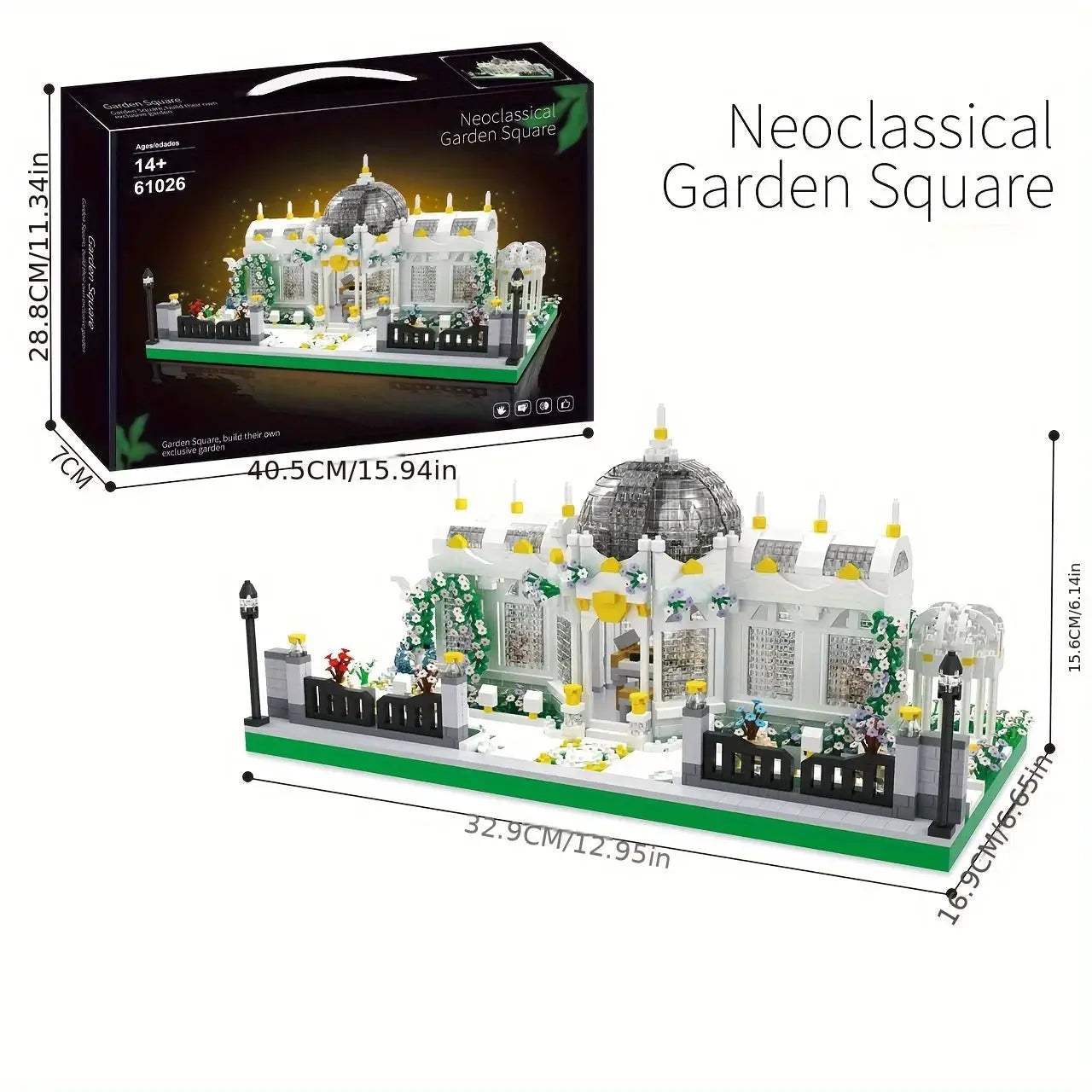 3688 Piece Garden Square Assembly Set Christmas Gift Christmas Birthday Gift Difficult Home Decoration Toys Suitable for Adults - ToylandEU