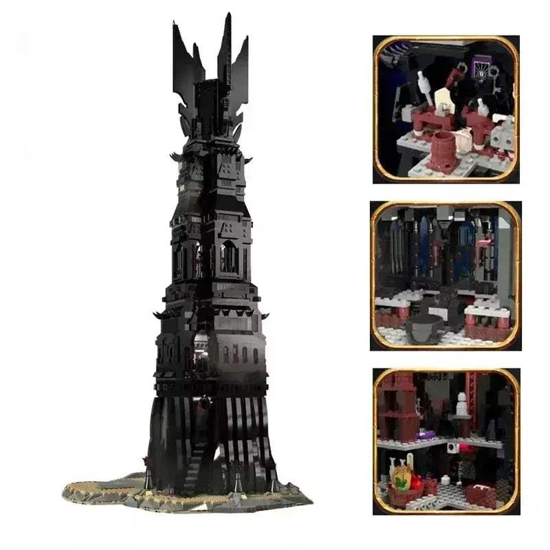 Challenging Lego Compatible Black Tower Build Kit Deluxe - ToylandEU