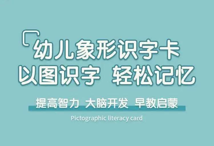 Characters Picture Enlightenment Double Literacy Card Children's Kindergarten Chinese Pinyin Hanzi Learning Age - ToylandEU