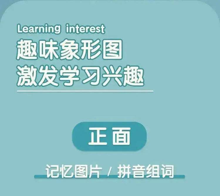 Characters Picture Enlightenment Double Literacy Card Children's Kindergarten Chinese Pinyin Hanzi Learning Age - ToylandEU