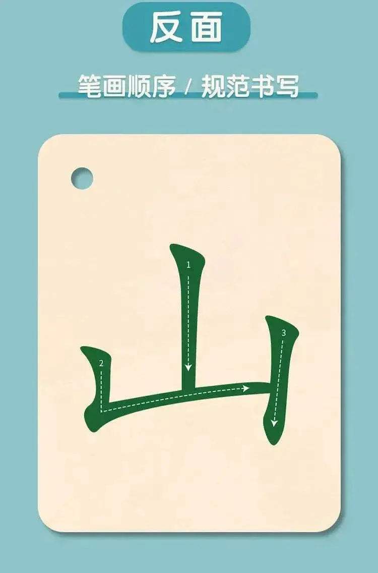 Characters Picture Enlightenment Double Literacy Card Children's Kindergarten Chinese Pinyin Hanzi Learning Age - ToylandEU