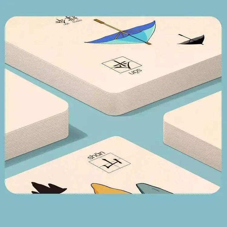 Characters Picture Enlightenment Double Literacy Card Children's Kindergarten Chinese Pinyin Hanzi Learning Age - ToylandEU