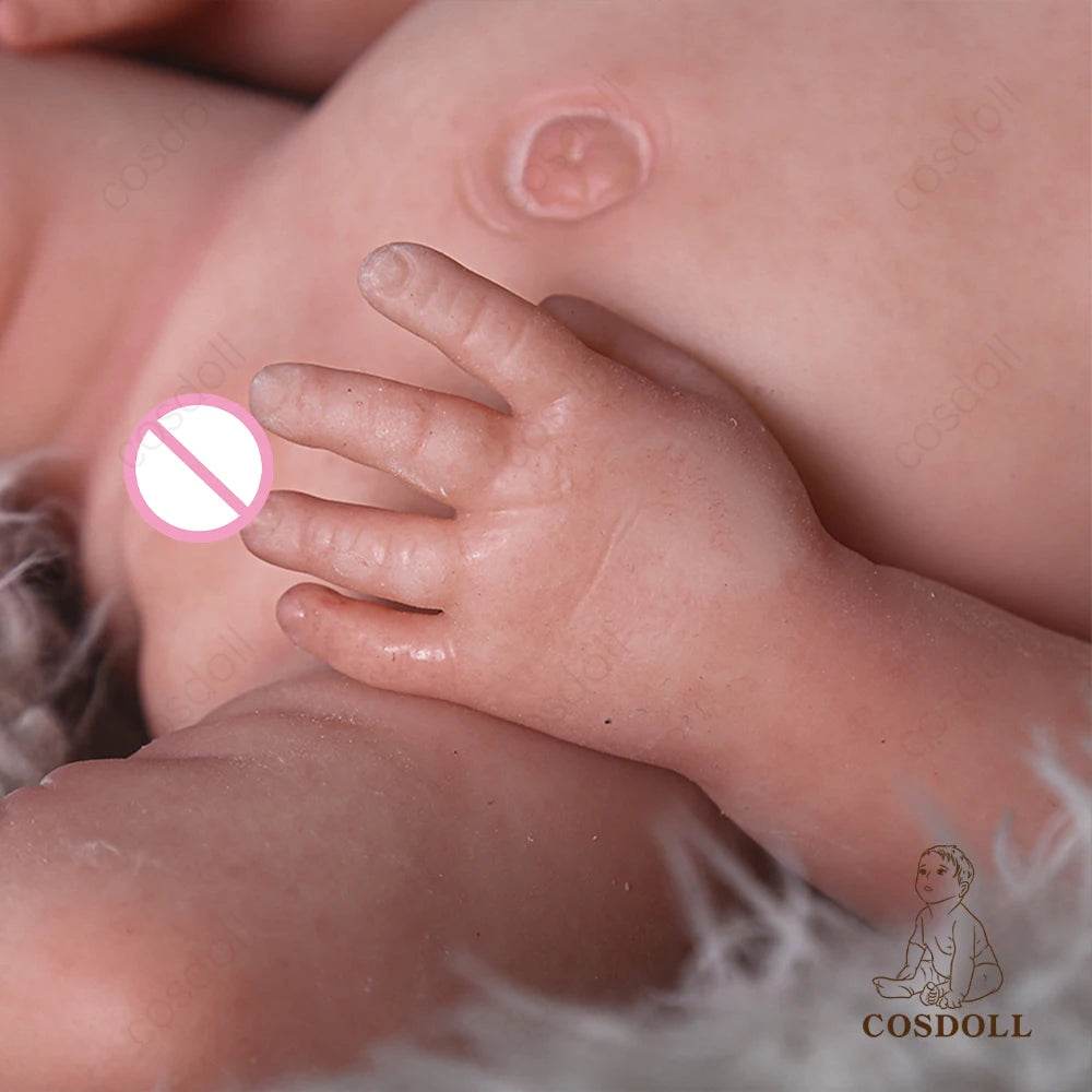 Charming 18-Inch Soft Silicone Reborn Baby Doll with Open Mouth and Smile - Ideal Birthday Gift for Girls, Complete with Pacifier - Hot Selling Toy for 2023 - ToylandEU