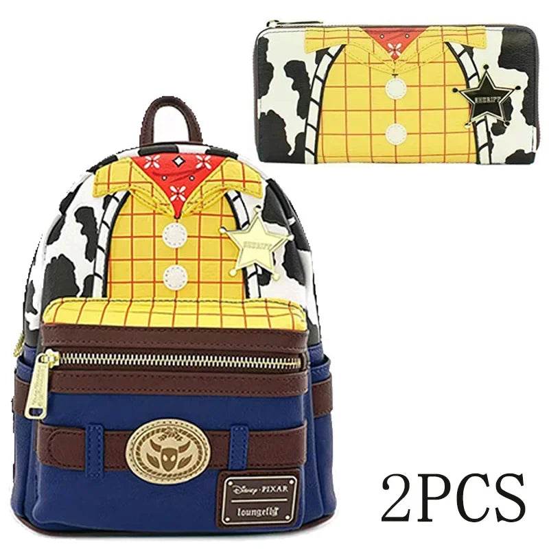 Charming 2 Piece Mini Backpack And Wallet Set For Teens Featuring Stitch Beauty And Beast Cinderella Woody Kuromi - ToylandEU