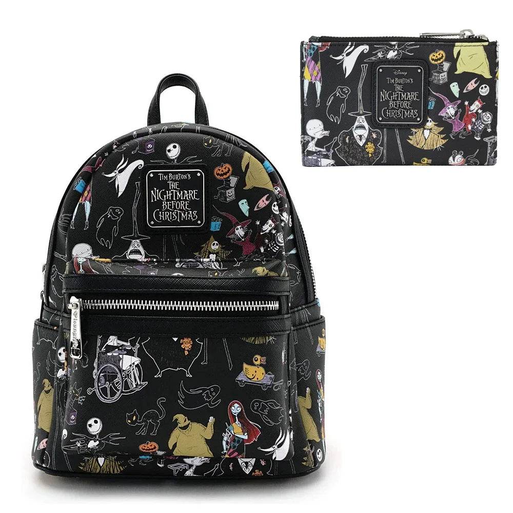 Charming 2 Piece Mini Backpack And Wallet Set For Teens Featuring Stitch Beauty And Beast Cinderella Woody Kuromi - ToylandEU