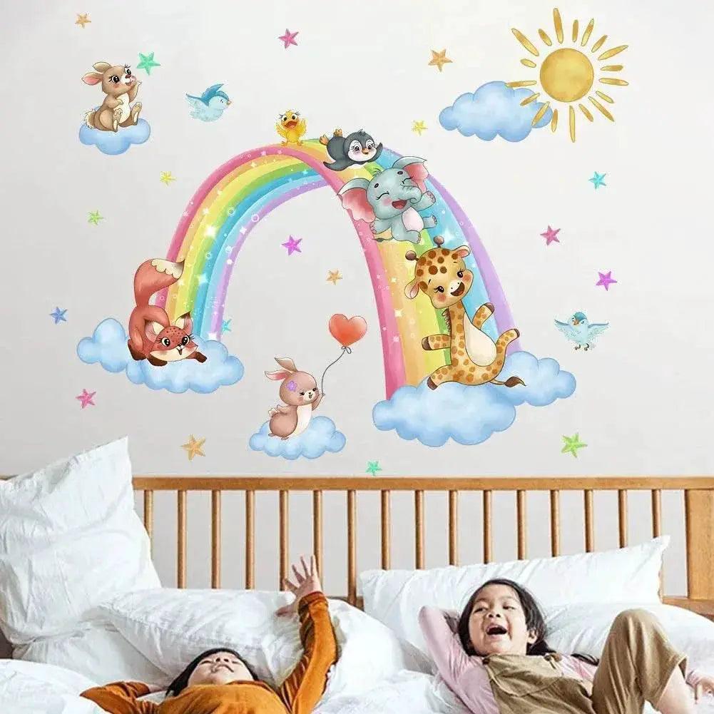  Charming Animal Cartoon Clouds Wall Stickers Toyland EU -  ToylandEU™