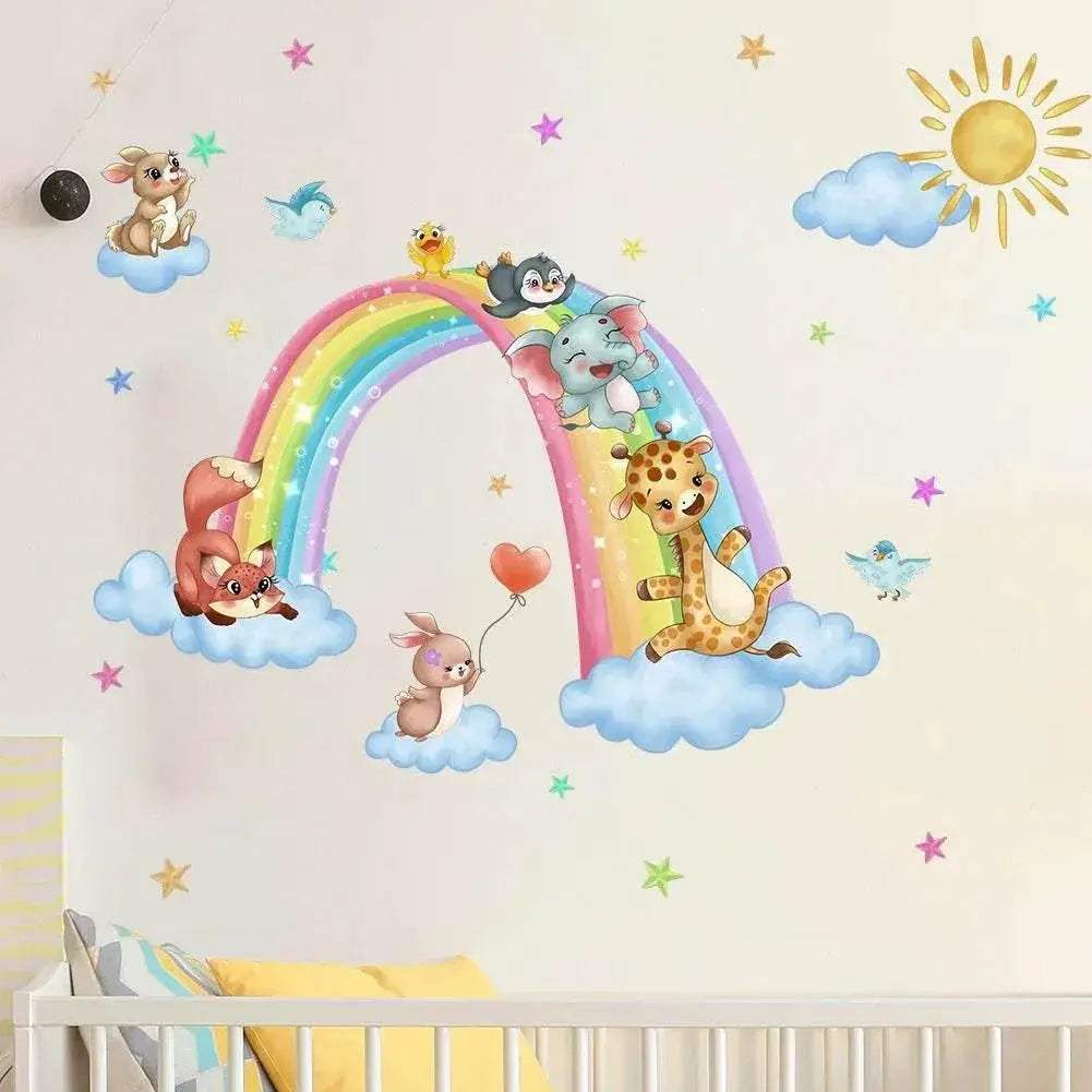  Charming Animal Cartoon Clouds Wall Stickers Toyland EU -  ToylandEU™